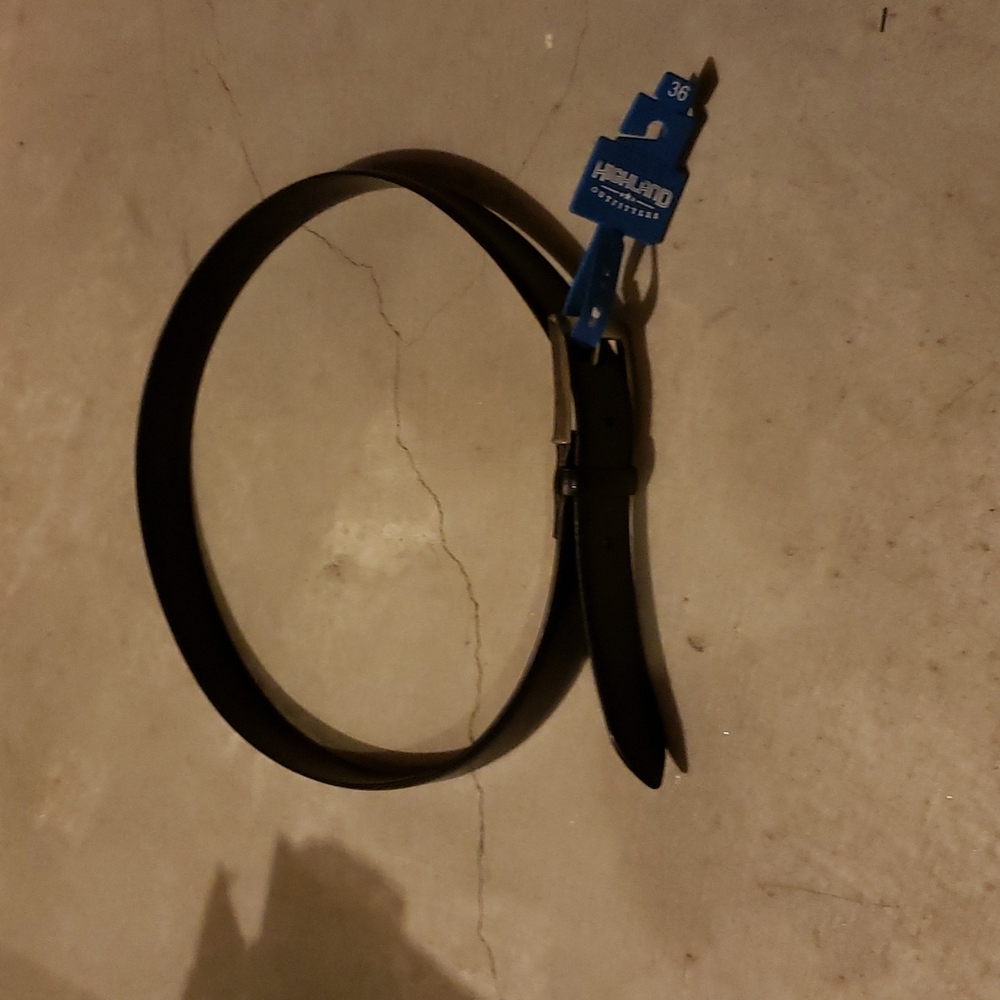 Black leather belt
